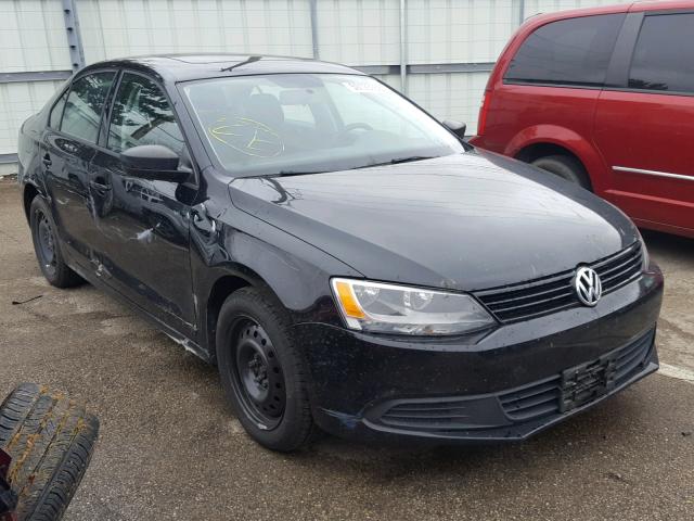 3VW1K7AJXCM352791 - 2012 VOLKSWAGEN JETTA BASE BLACK photo 1