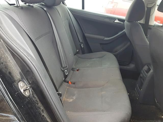 3VW1K7AJXCM352791 - 2012 VOLKSWAGEN JETTA BASE BLACK photo 6