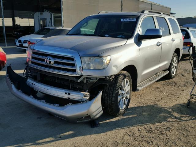 5TDBY68A48S003767 - 2008 TOYOTA SEQUOIA LI GRAY photo 2