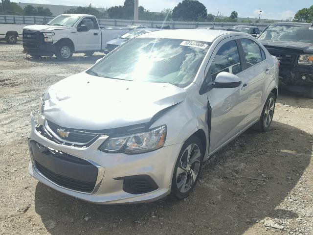 1G1JF5SBXJ4107607 - 2018 CHEVROLET SONIC PREM SILVER photo 2