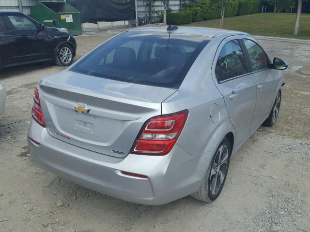 1G1JF5SBXJ4107607 - 2018 CHEVROLET SONIC PREM SILVER photo 4