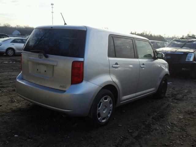 JTLKE50EX91077862 - 2009 TOYOTA SCION XB SILVER photo 4