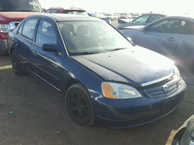 1HGES26771L046877 - 2001 HONDA CIVIC EX BLUE photo 1