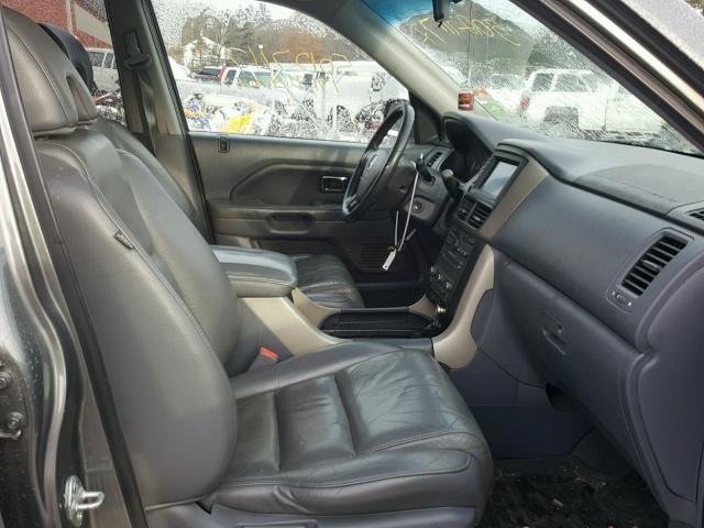 5FNYF18718B008162 - 2008 HONDA PILOT EXL GREEN photo 5