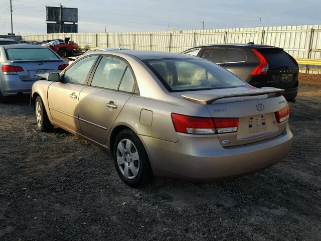 5NPET46C07H184956 - 2007 HYUNDAI SONATA GLS TAN photo 3