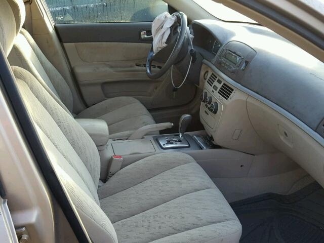 5NPET46C07H184956 - 2007 HYUNDAI SONATA GLS TAN photo 5