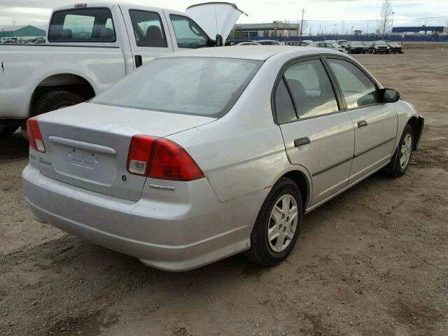 2HGES15355H012903 - 2005 HONDA CIVIC DX V SILVER photo 4