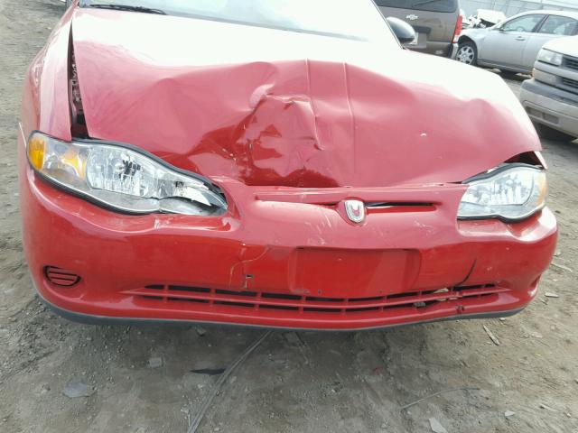 2G1WW12E339216757 - 2003 CHEVROLET MONTE CARL წითელი ფოტო 9