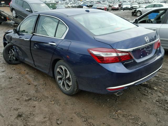 1HGCR3F09HA030505 - 2017 HONDA ACCORD EXL BLUE photo 3