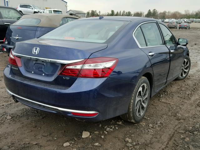 1HGCR3F09HA030505 - 2017 HONDA ACCORD EXL BLUE photo 4