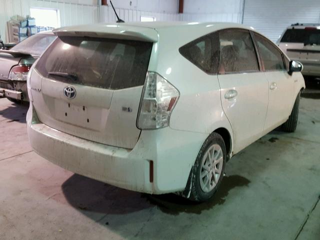 JTDZN3EU5C3096524 - 2012 TOYOTA PRIUS V WHITE photo 4