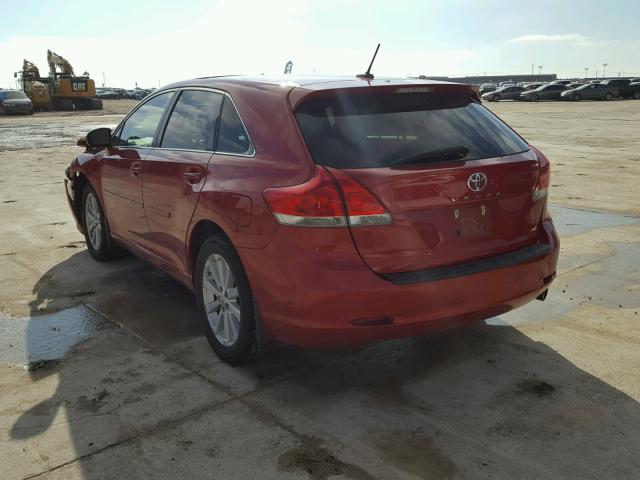 4T3ZA3BB0AU022694 - 2010 TOYOTA VENZA BASE RED photo 3