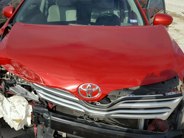 4T3ZA3BB0AU022694 - 2010 TOYOTA VENZA BASE RED photo 7