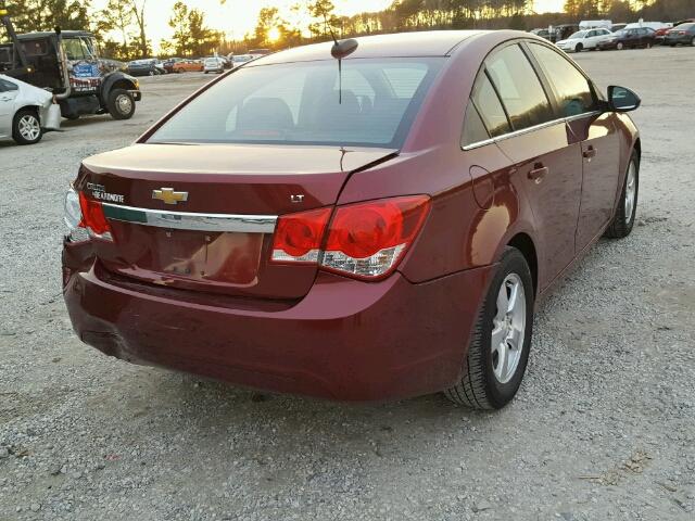 1G1PC5SB5F7252501 - 2015 CHEVROLET CRUZE LT MAROON photo 4