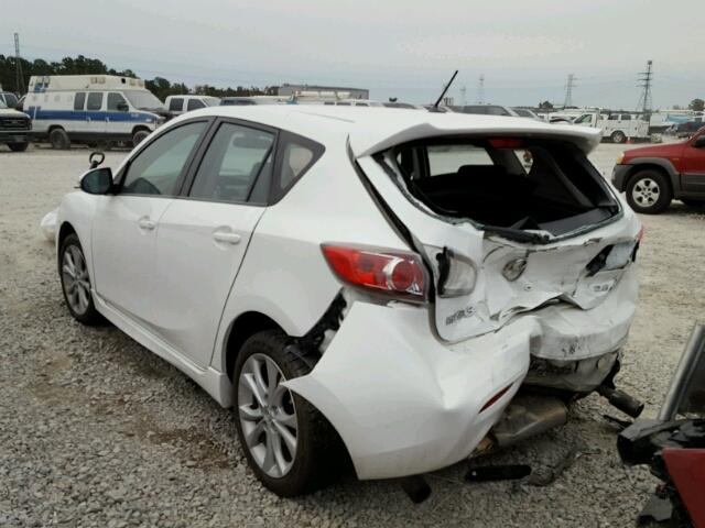 JM1BL1H53A1112535 - 2010 MAZDA 3 S WHITE photo 3