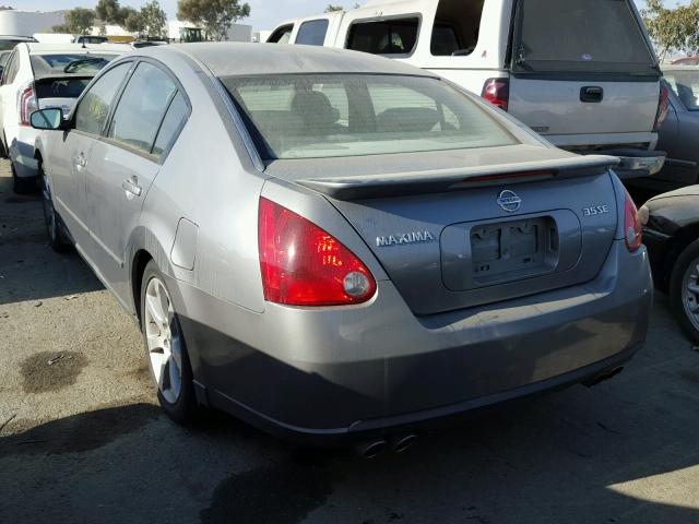 1N4BA41E18C824497 - 2008 NISSAN MAXIMA SE GRAY photo 3