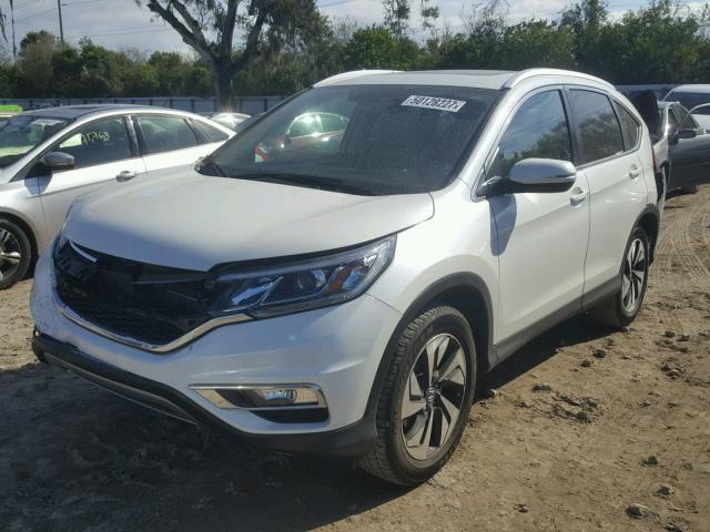 5J6RM3H90GL013222 - 2016 HONDA CR-V TOURI WHITE photo 2