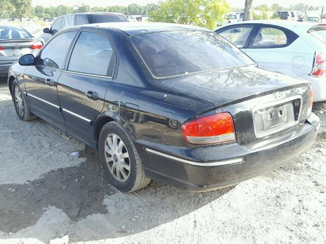 KMHWF35H24A039872 - 2004 HYUNDAI SONATA GLS BLACK photo 3