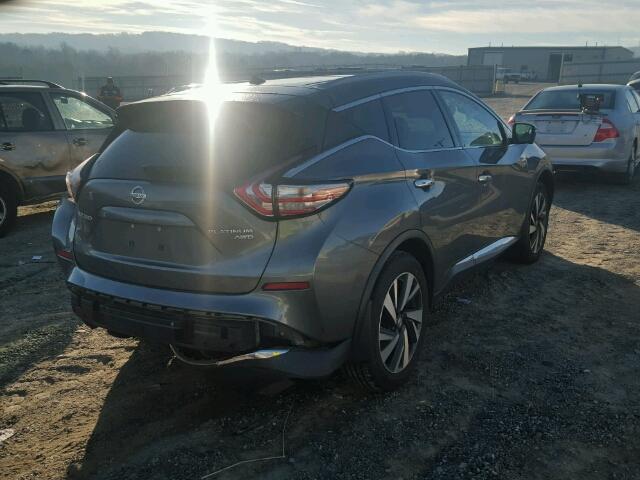 5N1AZ2MH6FN241381 - 2015 NISSAN MURANO S GRAY photo 4