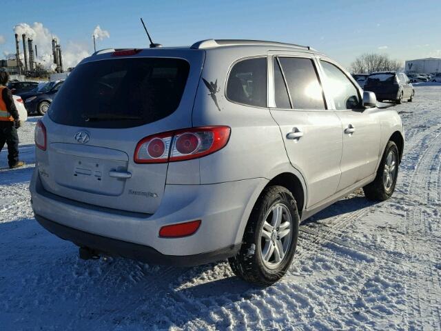 5NMSG3AB8AH361144 - 2010 HYUNDAI SANTA FE G SILVER photo 4