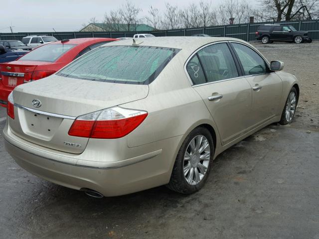 KMHGC4DE5AU073924 - 2010 HYUNDAI GENESIS 3. GOLD photo 4