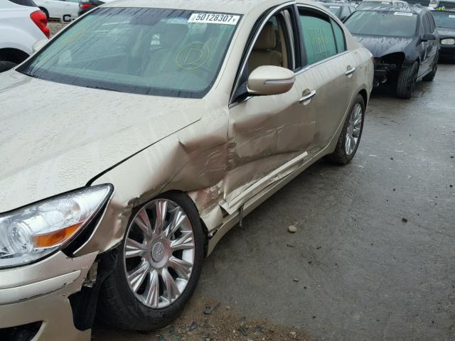 KMHGC4DE5AU073924 - 2010 HYUNDAI GENESIS 3. GOLD photo 9