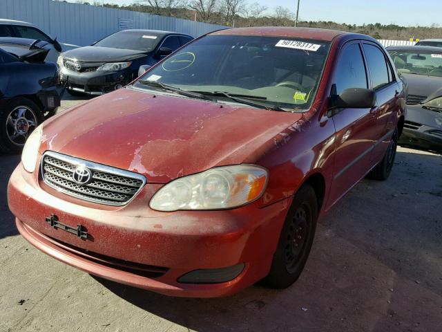 JTDBR32E552063972 - 2005 TOYOTA COROLLA CE MAROON photo 2