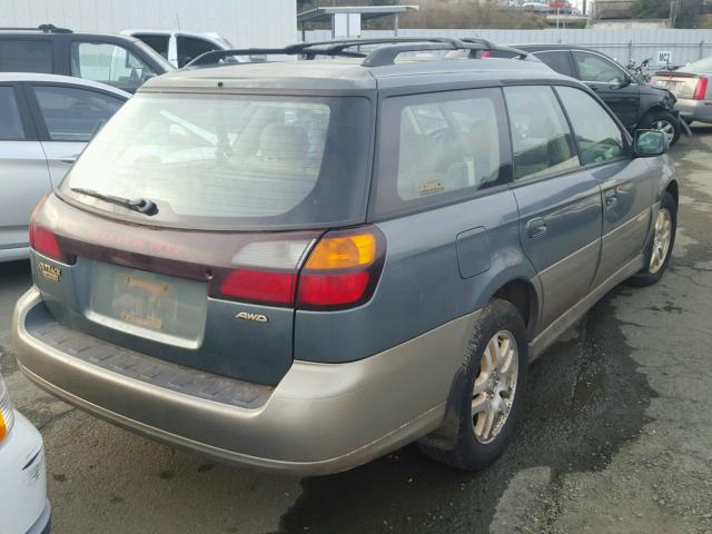 4S3BH686316629067 - 2001 SUBARU LEGACY OUT GREEN photo 4