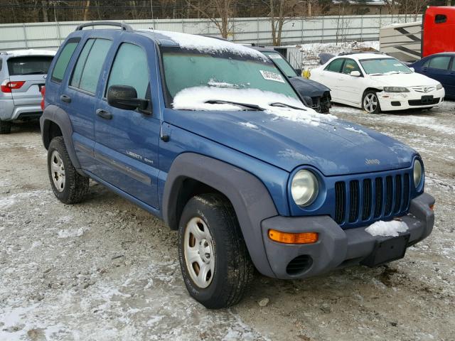 1J4GL48K93W624457 - 2003 JEEP LIBERTY SP BLUE photo 1