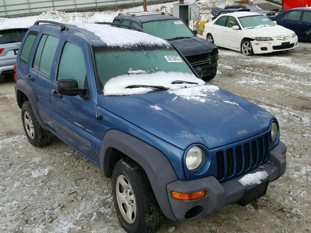1J4GL48K93W624457 - 2003 JEEP LIBERTY SP BLUE photo 9