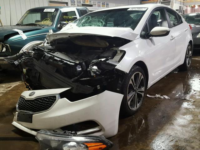 KNAFZ4A82E5061336 - 2014 KIA FORTE EX WHITE photo 2