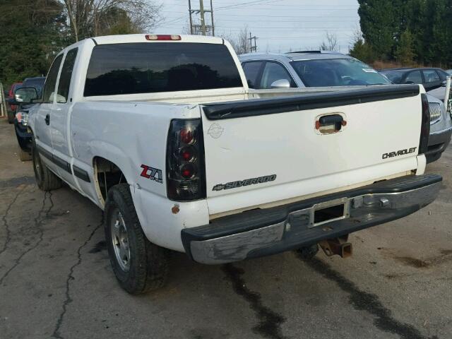 1GCEK19T21E165085 - 2001 CHEVROLET SILVERADO WHITE photo 3