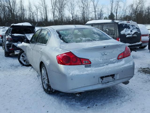 JN1CV6AP7CM932841 - 2012 INFINITI G37 BASE SILVER photo 3