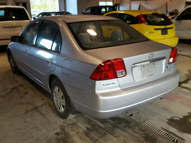 2HGES165X3H583610 - 2003 HONDA CIVIC LX SILVER photo 3