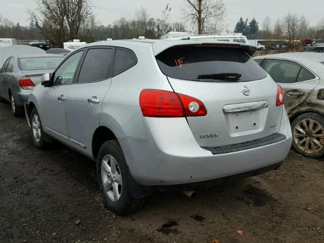 JN8AS5MVXDW104150 - 2013 NISSAN ROGUE S SILVER photo 3