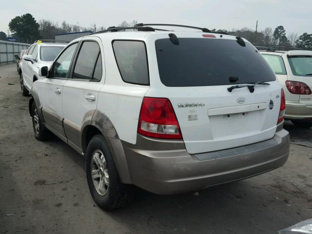 KNDJD733835154406 - 2003 KIA SORENTO EX WHITE photo 3