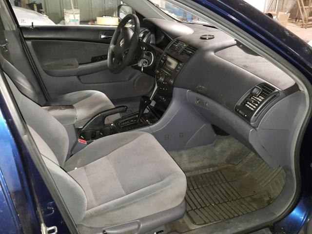 1HGCM56405A017506 - 2005 HONDA ACCORD LX BLUE photo 5