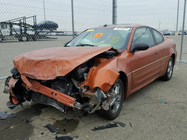 1G2NV12E44C174832 - 2004 PONTIAC GRAND AM G ORANGE photo 2