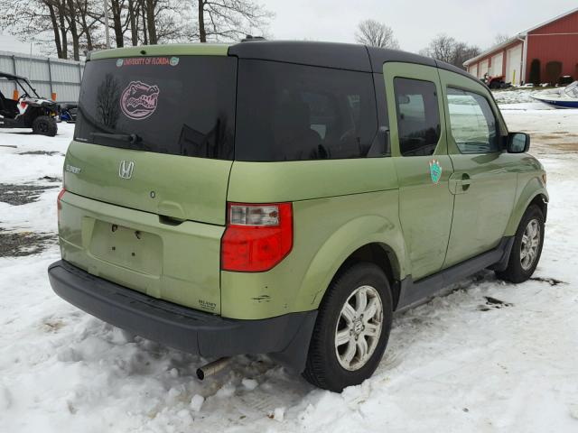 5J6YH28707L008241 - 2007 HONDA ELEMENT EX GREEN photo 4