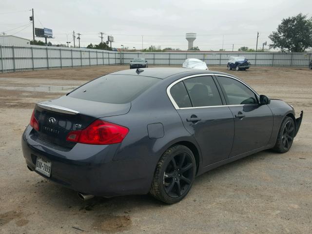 JNKBV61E18M200315 - 2008 INFINITI G35 BLUE photo 4