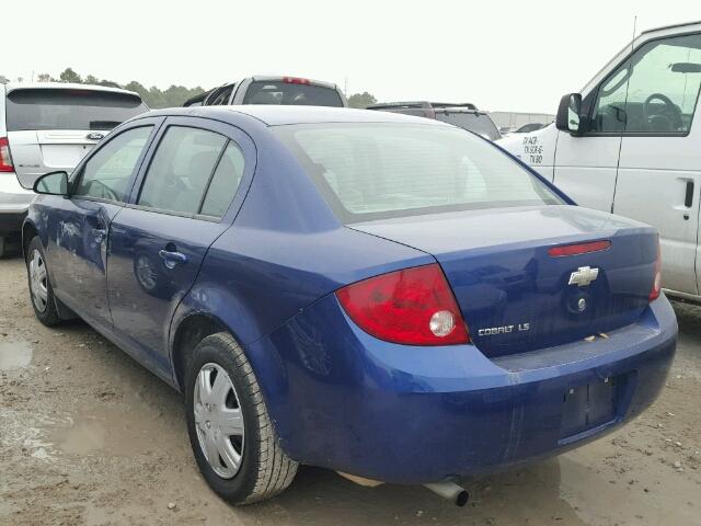 1G1AK55F277138321 - 2007 CHEVROLET COBALT LS BLUE photo 3