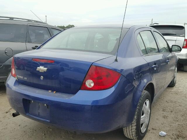 1G1AK55F277138321 - 2007 CHEVROLET COBALT LS BLUE photo 4