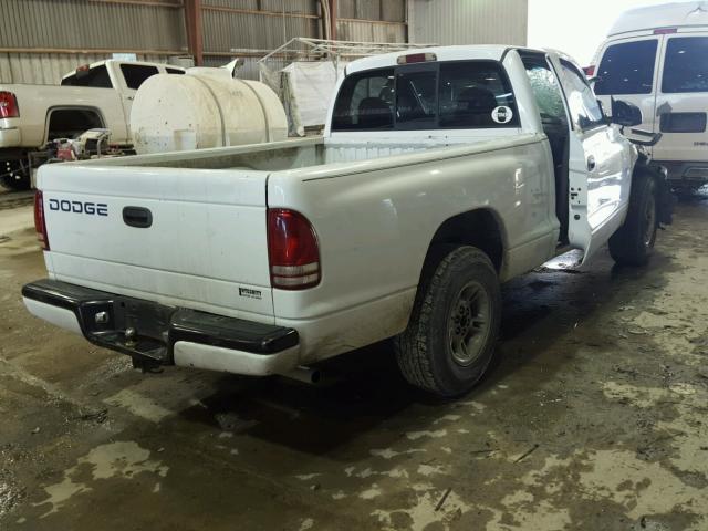 1B7FL26X7YS604033 - 2000 DODGE DAKOTA WHITE photo 4