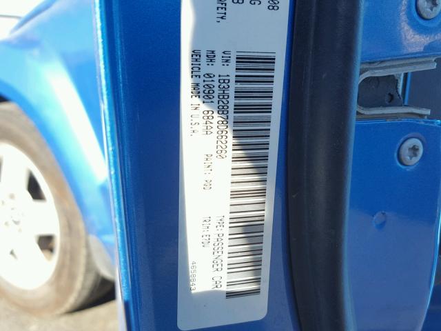 1B3HB28B78D662260 - 2008 DODGE CALIBER BLUE photo 10