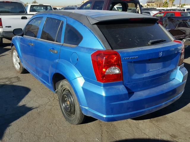 1B3HB28B78D662260 - 2008 DODGE CALIBER BLUE photo 3