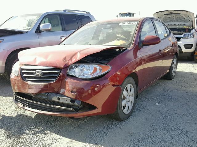 KMHDU46D27U251740 - 2007 HYUNDAI ELANTRA GL RED photo 2