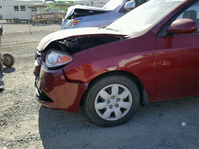 KMHDU46D27U251740 - 2007 HYUNDAI ELANTRA GL RED photo 9