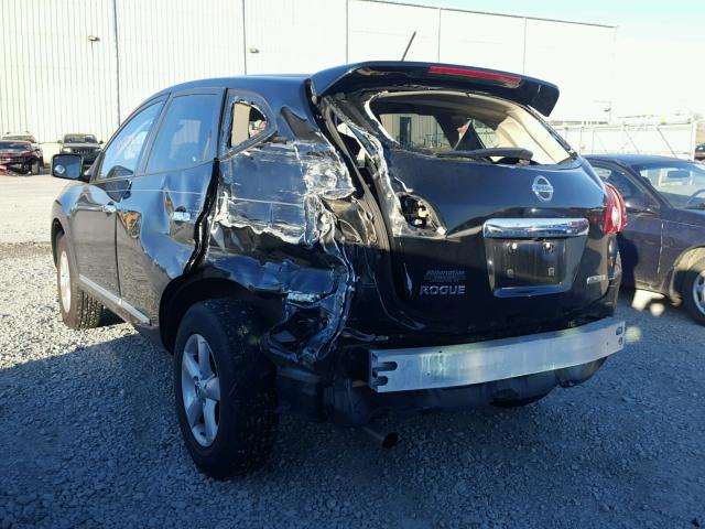 JN8AS5MT7DW035738 - 2013 NISSAN ROGUE S BLACK photo 3