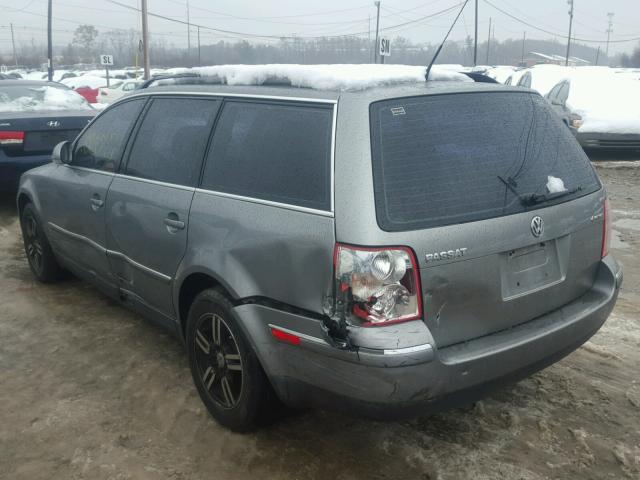 WVWVD63B14E280207 - 2004 VOLKSWAGEN PASSAT GLS GRAY photo 3