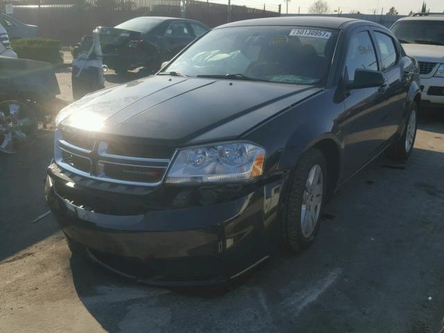 1C3CDZAB8EN154413 - 2014 DODGE AVENGER SE BLACK photo 2